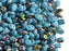 20 g 2-hole SuperDuo™ Seed Beads, 2.5x5mm, Opaque Turquoise Blue Vitrail, Czech Glass