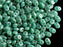 20 g 2-hole SuperDuo™ Seed Beads, 2.5x5mm, Opaque Turquoise Green White Luster, Czech Glass