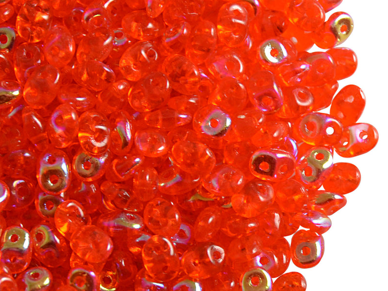 20 g 2-hole SuperDuo™ Seed Beads, 2.5x5mm, Hyacinth AB, Czech Glass