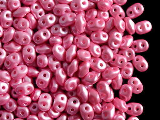 20 g 2-hole SuperDuo™ Seed Beads, 2.5x5mm, Pastel Pink, Czech Glass