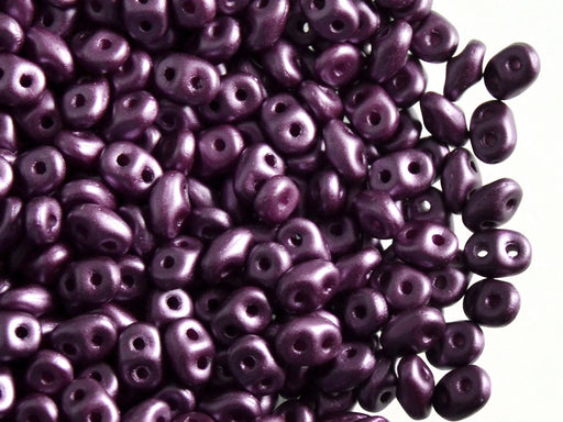 20 g 2-hole SuperDuo™ Seed Beads, 2.5x5mm, Pastel Bordeaux, Czech Glass