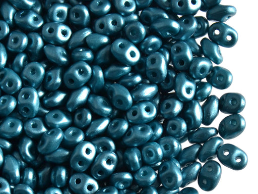 20 g 2-hole SuperDuo™ Seed Beads, 2.5x5mm, Pastel Emerald, Czech Glass