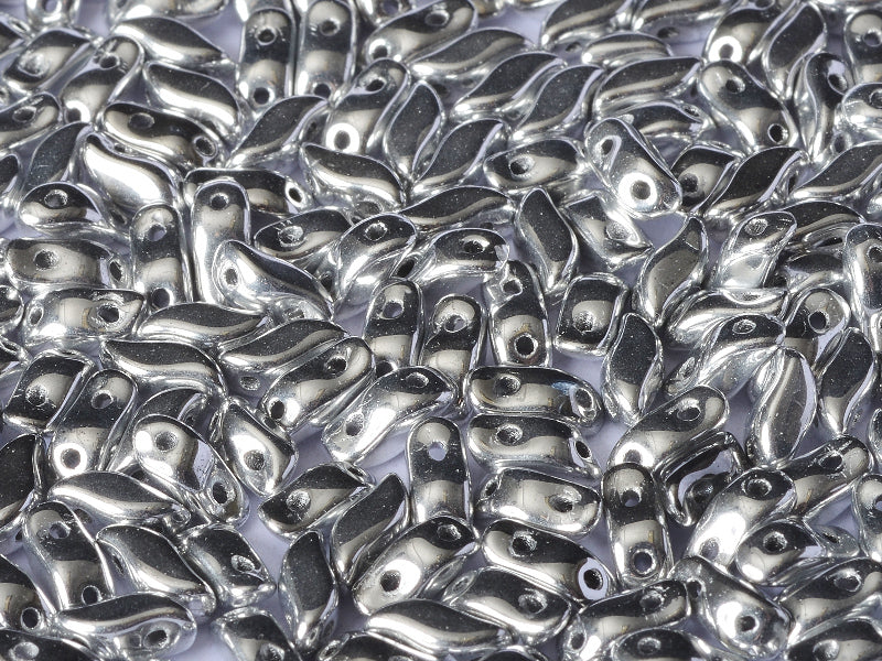 600 pcs 2-hole StormDuo® Pressed Beads, 3x7mm, Crystal Labrador Full, Czech Glass