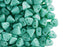50 pcs Super Khéops® Par Puca® 2-hole Beads, 6mm, Opaque Green Turquoise, Czech Glass