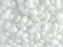 60 pcs Teardrop Small Glass Beads, 4x6mm, White Chalk, Czech Glass