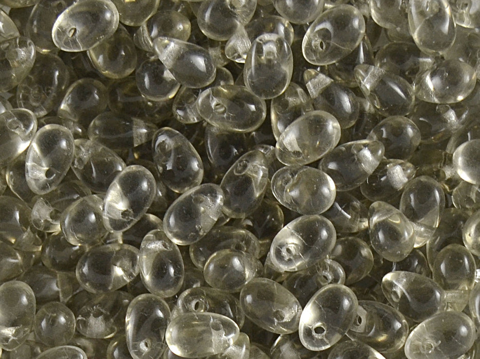 60 pcs Teardrop Small Glass Beads, 4x6mm, Black Diamond, Czech Glass