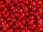 60 pcs Teardrop Small Glass Beads, 4x6mm, Opaque Red, Czech Glass