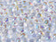 60 pcs Teardrop Small Glass Beads, 4x6mm, Crystal AB, Czech Glass