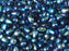 60 pcs Teardrop Small Glass Beads, 4x6mm, Jet Full AB, Czech Glass