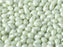 60 pcs Teardrop Beads 4x6mm, Czech Glass, Chalk White Mint Luster