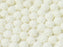 30 pcs Rosetta Cabochons, 6mm, 2-Hole, Czech Glass, Alabaster Powder White