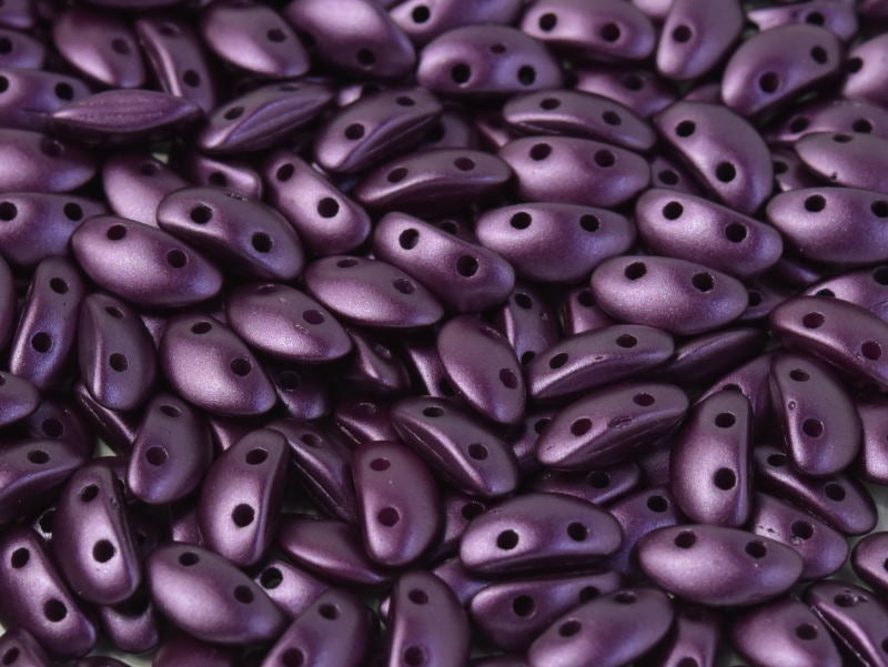 300 pcs MobyDuo® Beads, 3x8mm, 2-Hole, Czech Glass, Alabaster Pastel Bordeaux