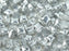 25 pcs WibeDuo® Beads, 8x8 mm,2-Hole, Czech Glass, Crystal Labrador