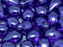 30 pcs Teardrop Glass Beads, 6x9mm, Semi Transparent Pearls Dark Blue, Czech Glass