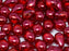 30 pcs Teardrop Glass Beads, 6x9mm, Semi Transparent Pearls Red, Czech Glass