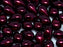 30 pcs Teardrop Glass Beads, 6x9mm, Semi Transparent Pearls Bordeaux, Czech Glass