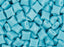 25 pcs WibeDuo® Beads, 8x8 mm,2-Hole, Czech Glass, Opaque Blue Turquoise