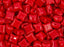 25 pcs WibeDuo® Beads, 8x8 mm,2-Hole, Czech Glass, Opaque Red