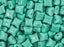 25 pcs WibeDuo® Beads 8x8 mm, 2 Holes, Opaque Turquoise Green, Czech Glass